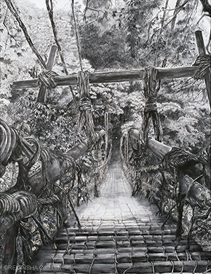 Iya-no-Kazurabashi (Suspension Bridge Made with Vines)