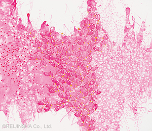桜の園（文字「心」を重ねて。）